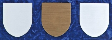 Aluminium Wappenform 75x65cm