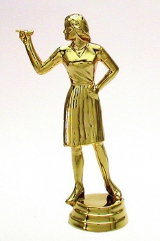 Figur Darts Damen gold 129mm