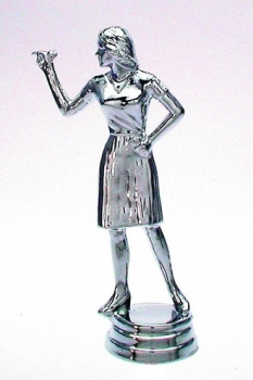 Figur Darts Damen silb. 129mm