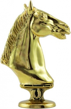 Figur Pferdekopf gold 90mm