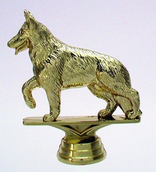 Figur Schäferhund gold 107mm
