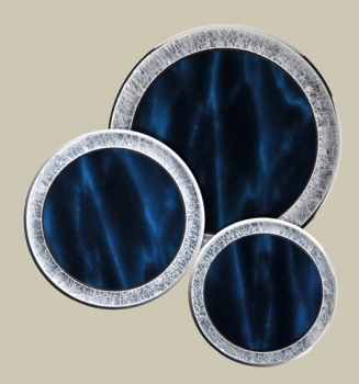 Gravurronde silber-blau Ø115mm
