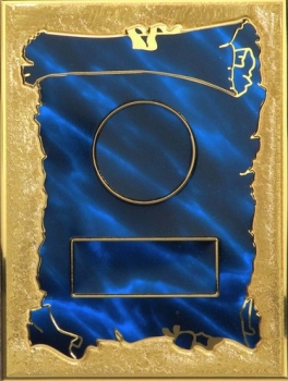Targa blau-gold 15x20cm für5cm
