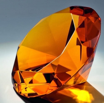 Kristall-Diamant gold Ø 12 cm