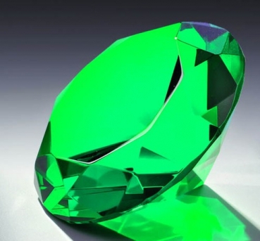 Kristall-Diamant grün Ø 12 cm