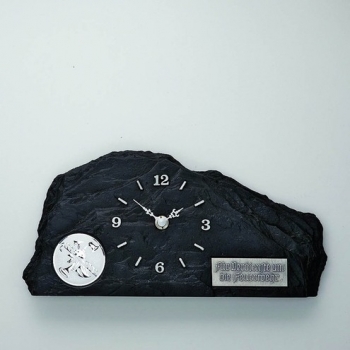 Schieferlook-Uhr 29x14 cm