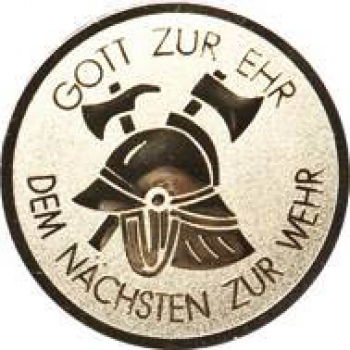 Emblem Feuerwehr  Ø 25mm gold