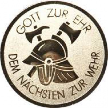 Emblem Feuerwehr Ø 25mm bronce