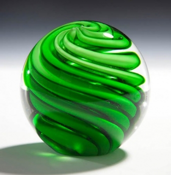 Kristallglas Kugel grün Ø70mm